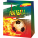 Exklusive Geschenktasche mit Fußballmuster, mittelgroß, 18 x 23 x 10 cm