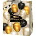 Exklusive Geschenktasche mit Luftballonmuster, mittlere Größe, 18x23x10cm