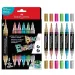 Faber-Castell: Black Edition Shake &amp; Paint doppelseitiges Metallic-Marker-Set, 6 Stück, 3 mm und 1 mm, farbig