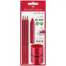Faber-Castell: Grip rotes Schreibwarenset mit Spitzer