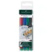 Faber-Castell: Multimark Permanent Marker S 0,4mm 4er-Set
