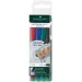 Faber-Castell: Multimark Permanent-Marker-Set 0,6mm 4 Stück