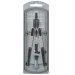Faber-Castell: Schnellverstellbarer Zirkel-Set mit Universaladapter – in Silber