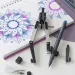 Faber-Castell: Schnellverstellbarer Zirkel-Set mit Universaladapter – in Silber