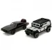 Fast &amp; Furious: Legacy Serie Dom’s Dodge Charger R/T &amp; Tej’s Jeep Wrangler Metall-Automodell-Set 1/32 – Jada Toys