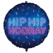 Folienballon – „HIP HIP HOORAY” mit Neonaufschrift 46 cm