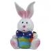Fröhlicher Osterkeramik-Hase in verschiedenen Varianten, 10 cm