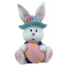 Fröhlicher Osterkeramik-Hase in verschiedenen Varianten, 10 cm