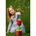 FruBlu: Lichtblasenmaschine Rose mit 2x40ml Flüssigkeit
