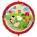 Geburtstags-Folienballon – mit „Happy Birthday“-Aufschrift, Bauernhoftier-Motiv, 46 cm
