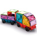 Geomag: Magnetic Tiles Gems – Fahrzeuge, magnetische Bausteine, 24-teiliges Set