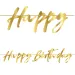 Happy Birthday Girlande – in Goldfarbe