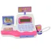 Happy Shopping: Weiß-rosa Registrierkasse mit Sound und Zubehör 20x12cm