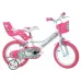 Hello Kitty Kinderfahrrad in Rosa-Weiß, Größe 16 Zoll – Dino Bikes Fahrrad