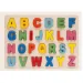 Holz-ABC-Buchstaben farbenfrohes Formpuzzle
