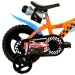 Hot Wheels 12" Kinderfahrrad mit Flaschenhalter und Stützrädern in Orange-Schwarz – Dino Bikes Fahrrad