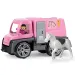 LENA: Truxx Rosa Pferdetransporter mit Pferd und Figur