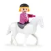 LENA: Truxx Rosa Pferdetransporter mit Pferd und Figur