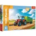 Landmaschinen: Traktor mit Anhänger 100-teiliges Puzzle – Trefl