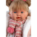 Llorens: Alexandra, 42 cm große weinende Babypuppe mit Schnuller in einem Outfit mit Tiermotiven.
