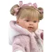 Llorens: Alexandra weinende Puppe mit Schnuller, in rosa Strickjacke, Blumenkleid, 42 cm