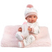 Llorens: Bimba 35 cm große Neugeborenenpuppe mit Fläschchen und Decke