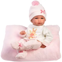 Llorens: Bimba, 35 cm große Neugeborenenpuppe mit Kissen Bild 2