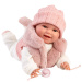 Llorens: Chloe, 38 cm große weinende Puppe in rosa Weste