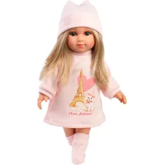 Llorens: Elena, 35 cm große Puppe mit rosa Mütze. Bild 1