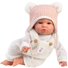 Llorens: Lara, 38 cm große weinende Babypuppe mit Bärenohren-Mütze Bild 3