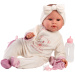 Llorens: Lea, 45 cm große weinende Puppe mit Schnuller im Koala-Strampler.