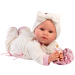 Llorens: Lea, 45 cm große weinende Puppe mit Schnuller im Koala-Strampler.