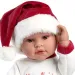 Llorens: Leo 45 cm großes lächelndes Baby in Weihnachts-Pyjama