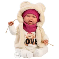 Llorens: Mimi, 42 cm große weinende Puppe im Love Bear Teddybär-Set Bild 1