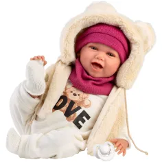 Llorens: Mimi, 42 cm große weinende Puppe im Love Bear Teddybär-Set Bild 2