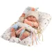 Llorens: Mimi 42 cm große weinende Puppe mit Ohrenmütze und Kissen