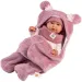Llorens: Mimi 42 cm große weinende Puppe mit rosa Bärenohren und weichem Schlafsack