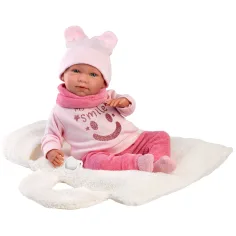 Llorens: Mimi 42 cm große weinende Puppe mit weißer Trage Bild 2