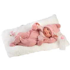 Llorens: Nica, 40 cm große Neugeborenenpuppe mit Babyflasche und Kissen Bild 1