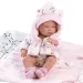 Llorens: Nica 40cm Neugeborenes Mädchen Puppe mit rosa Wickelauflage, Schnuller und 4 verschiedenen Kleidungsstücken
