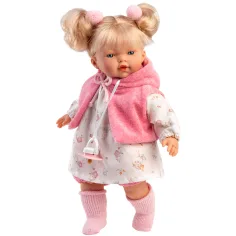 Llorens: Roberta, 33 cm große Puppe mit Schnuller in einer rosa Weste Bild 2