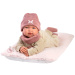 Llorens: Tina, 44 cm große Neugeborenenpuppe mit weichem Kissen.