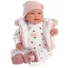 Llorens: Tina 44cm weinende Puppe in rosa Kapuzenweste