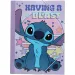 Luna: Gummimappe mit der Aufschrift „Stitch Having a Blast“, 25x35 cm
