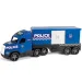 Magic Truck: Polizeilastwagen mit fluoreszierenden Lampen 81cm - Wader