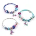 Make it real! Kristall Medaillon Armband Bastelset klar blau