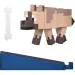 Minecraft: Kastanienbrauner Wolf, Wolfs-Charakter-Spielfigur mit Zubehör – Mattel