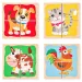 Mini-Tierpuzzle aus Holz in einer Box - Woodyland