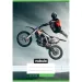 Nebulo: Geheftetes liniertes Heft mit Freestyle-Motorrad-Muster für die 4. Klasse, 21-32 A/5