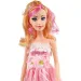 Nicky: Riesige blonde Modepuppe im pinken Kleid mit Soundeffekten 56cm